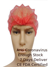 Cina Non Woven Disposable Hair Caps 10-20gram Mencegah Rambut Jatuh Keamanan Tinggi pemasok