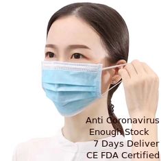 Cina Masker Mulut Debu Sekali Pakai Sempurna Non Woven 3 Lapisan Masker Wajah Antibakteri pemasok