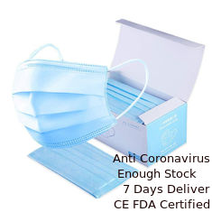 Cina Meltblown Nonwoven Disposable Protection Earloop Masker Wajah 3 Ply pemasok