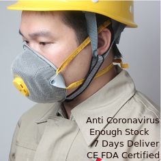 Cina N95 FFP2 Anti Debu Respirator Masker Silikon Resistensi Pernapasan Rendah Dengan Katup pemasok