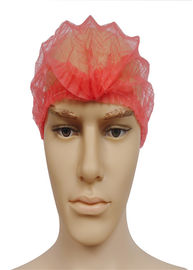 Non Woven Disposable Hair Caps 10-20gram Mencegah Rambut Jatuh Keamanan Tinggi pemasok