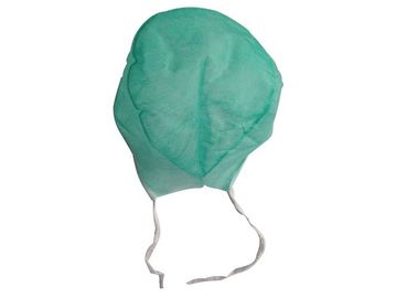 Kain Spunbond Disposable Bouffant Scrub Caps 61x14 Cm Kekuatan Tarik Tinggi pemasok