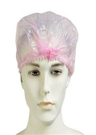 Penutup Kepala Bedah Profesional, Topi Shower Bening Sekali Pakai Ketebalan 0.015-0.025 Mm pemasok