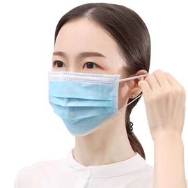 Masker Mulut Debu Sekali Pakai Sempurna Non Woven 3 Lapisan Masker Wajah Antibakteri pemasok