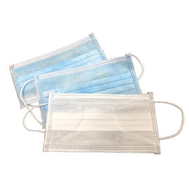 Masker Mulut Debu Sekali Pakai Sempurna Non Woven 3 Lapisan Masker Wajah Antibakteri pemasok