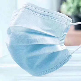 Blue Non Woven Disposable Face Mask 3-Ply Protection Untuk Industri / Hotel pemasok