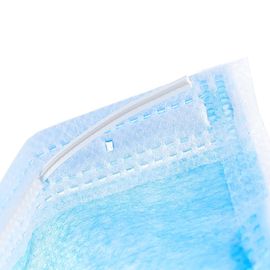 Masker Wajah Pengait Telinga Biru Bernapas Sekali Pakai 3-Layer Filtrasi Mengurangi Infeksi pemasok