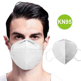 Debu Bukti Lipat Masker FFP2 Non Woven Masker Wajah Sekali Pakai Dengan Penutup Telinga Elastis pemasok