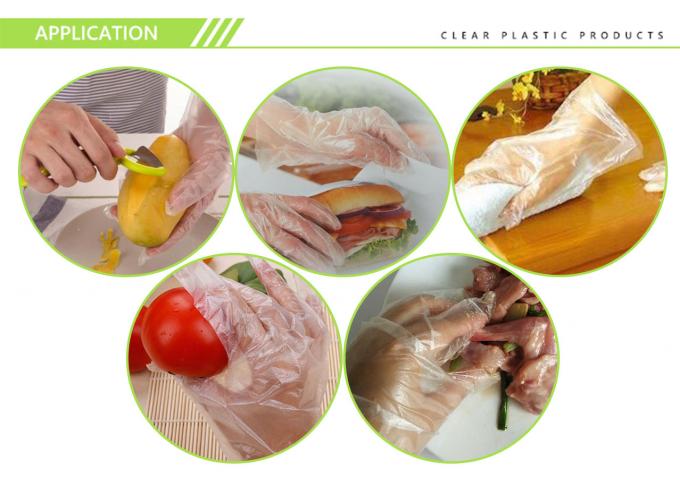 Sarung tangan plastik polietilen sekali pakai tahan air untuk food grade